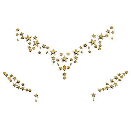 Gouden Gezicht Stickers Star Sign van Leg Avenue koop je bij Partywinkel