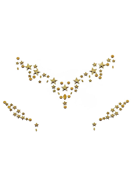 Gouden Gezicht Stickers Star Sign van Leg Avenue koop je bij Partywinkel