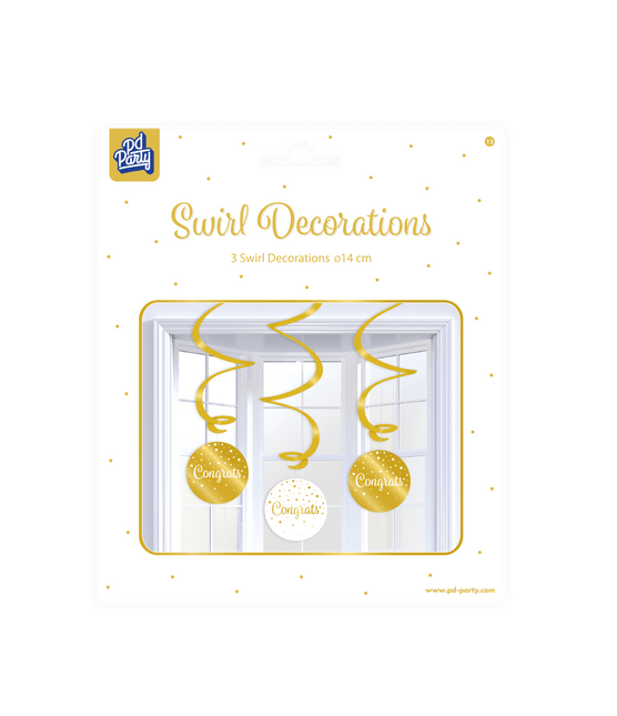 Gouden Hangdecoratie Congrats 17cm van Paper Dreams koop je bij Partywinkel