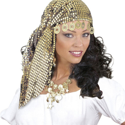 Gouden Hoofdband Pailletten van Widmann koop je bij Partywinkel