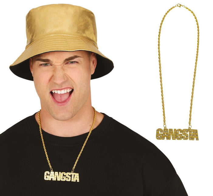 Gouden Ketting Gangsta van Fiestas Guirca koop je bij Partywinkel
