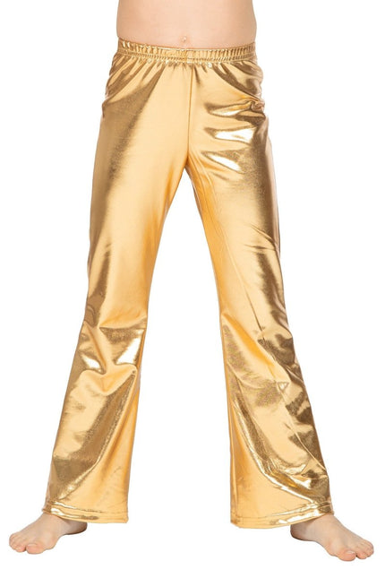 Gouden Legging Kind Flared Metallic van Wilbers & Wilbers koop je bij Partywinkel