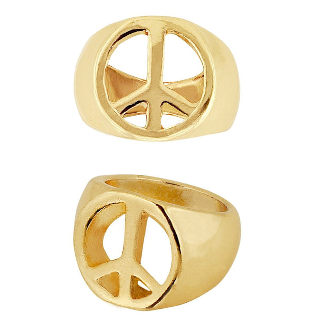 Gouden Ring Peace van Widmann koop je bij Partywinkel