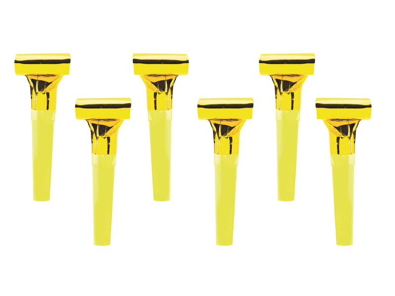 Gouden Roltongen 6st van Partydeco koop je bij Partywinkel