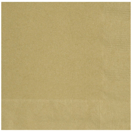 Gouden Servetten 33cm 50st van Unique koop je bij Partywinkel