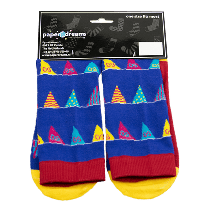 Grappige Sokken 50 Jaar Vlaggetjes 1 paar van Paper Dreams koop je bij Partywinkel