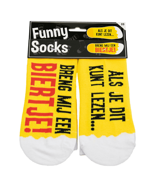 Grappige Sokken Biertje 1 paar van Paper Dreams koop je bij Partywinkel