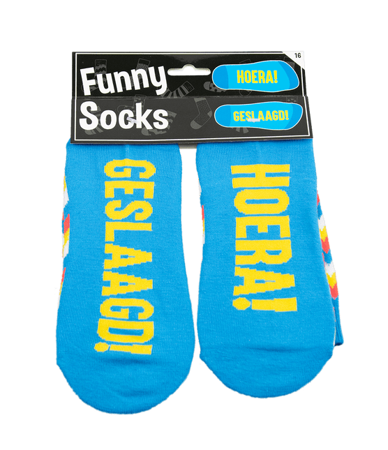 Grappige Sokken Geslaagd! 1 paar van Paper Dreams koop je bij Partywinkel