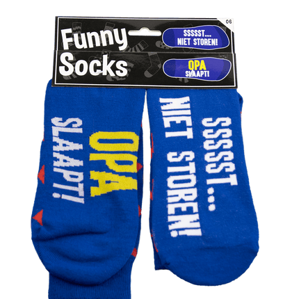 Grappige Sokken Opa Slaapt 1 paar van Paper Dreams koop je bij Partywinkel