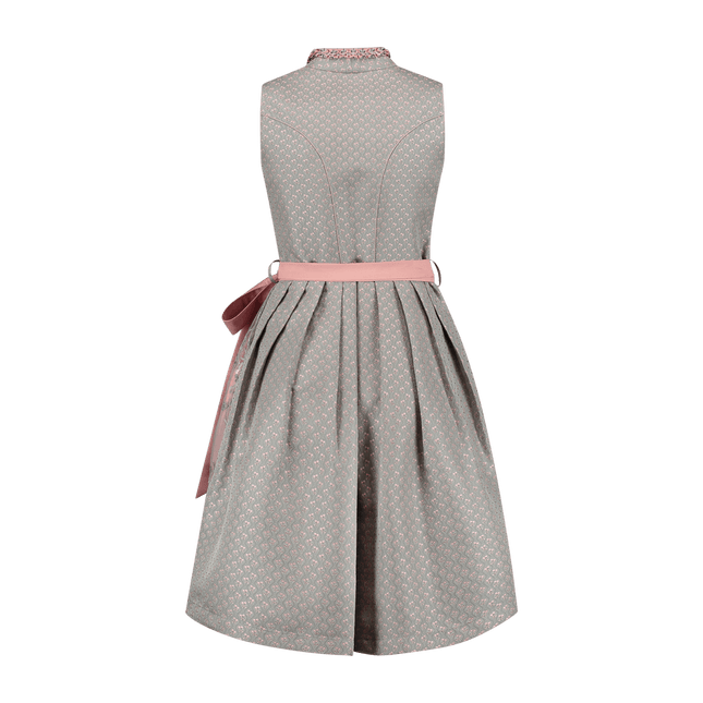 Grijze Dirndl Jurk Oktoberfest Roze Dames van Haus Huberts koop je bij Partywinkel