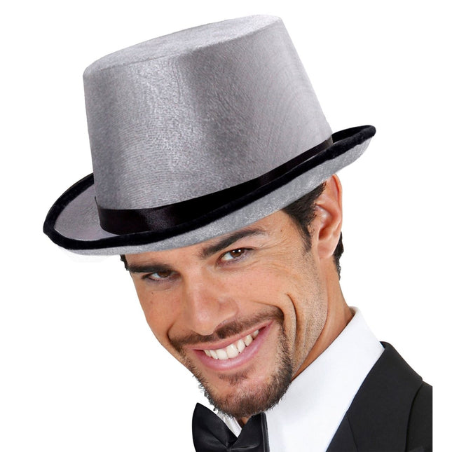 Grijze Hoed Hoog van Widmann koop je bij Partywinkel