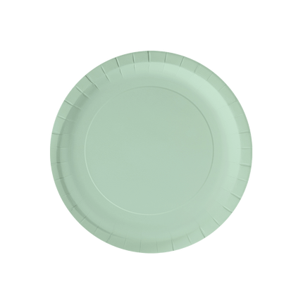 Groene Borden Pastel 23cm 8st van Paper Dreams koop je bij Partywinkel