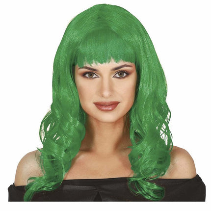 Groene Pruik Lang Haar van Fiestas Guirca koop je bij Partywinkel