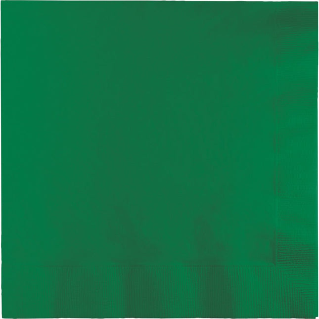 Groene Servetten 3 - Laags 33cm 50st van Creative Converting koop je bij Partywinkel