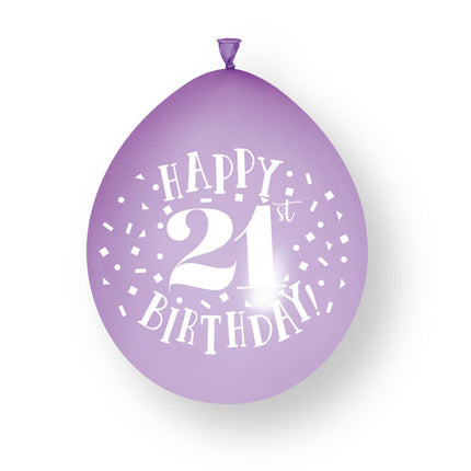 10ct Happy 21st Birthday 23 cm:n lateksipallot