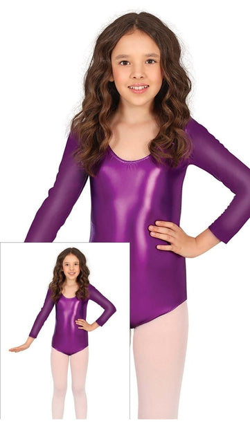 Gympakje Paars Meisje Metallic van Fiestas Guirca koop je bij Partywinkel