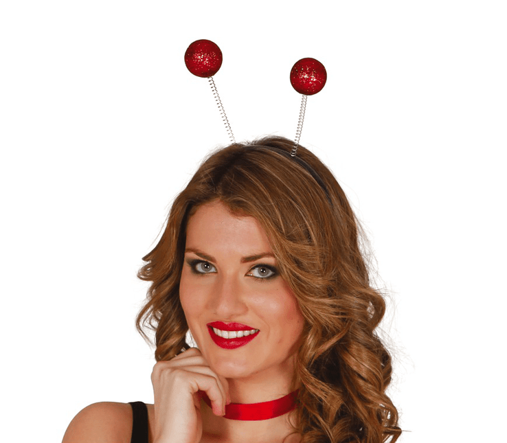 Haarband Bollen Rode Glitter van Fiestas Guirca koop je bij Partywinkel