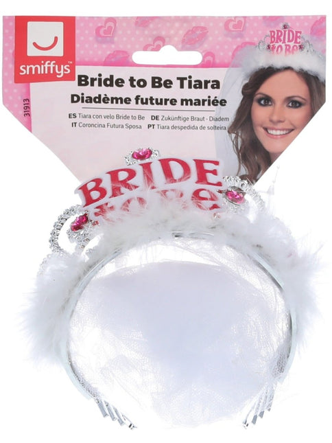 Haarband Bride To Be Wit van Smiffys koop je bij Partywinkel