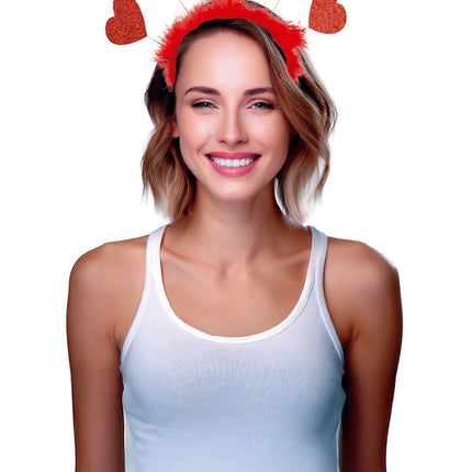 Haarband Hartjes Rood van Fiestas Guirca koop je bij Partywinkel