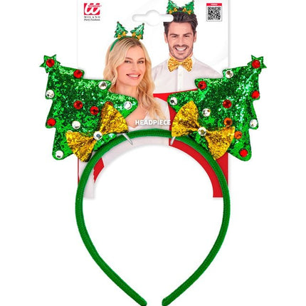 Haarband Kerstboom Glamour van Widmann koop je bij Partywinkel