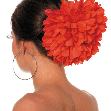 Bloem Haarclip Rood van Wilbers & Wilbers koop je bij Partywinkel
