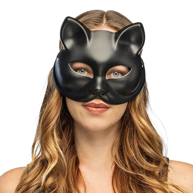 Halfmasker Kitty zwart van Boland koop je bij Partywinkel