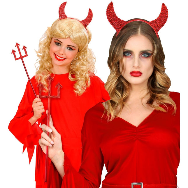 Halloween Accessoireset Rood 2 delig van Widmann koop je bij Partywinkel