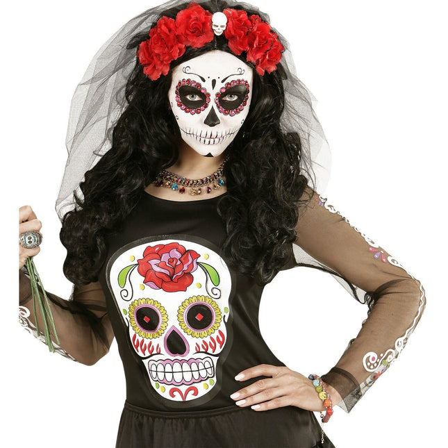 Halloween Armband Gekleurd Schedels van Widmann koop je bij Partywinkel