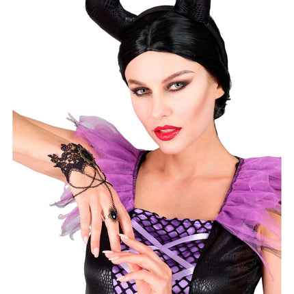 Halloween Armband Zwarte Steen Kant van Widmann koop je bij Partywinkel