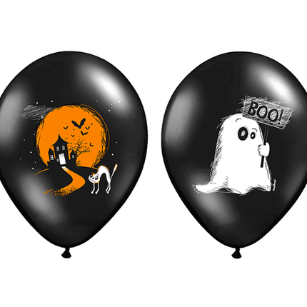 Halloween Ballonnen Boo! 30cm 6st van Partydeco koop je bij Partywinkel