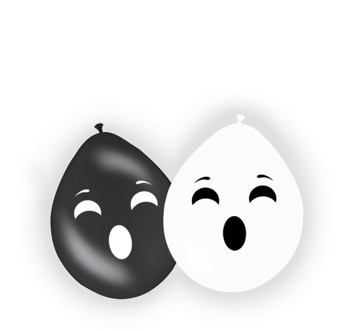 Halloween Ballonnen Spook 30cm 8st van Folat koop je bij Partywinkel