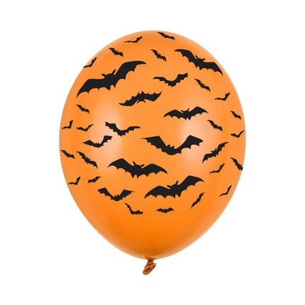 Halloween Ballonnen Vleermuizen 30cm 50st van Partydeco koop je bij Partywinkel