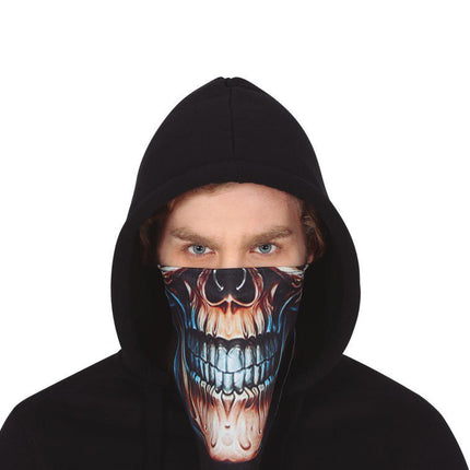 Halloween Bandana Masker Schedel Klittenband van Fiestas Guirca koop je bij Partywinkel