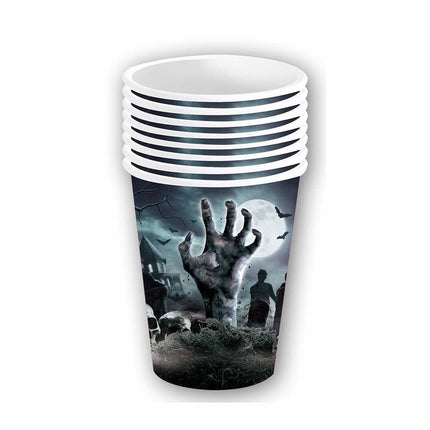 Halloween Bekers Kerkhof 240ml 6st van Fiestas Guirca koop je bij Partywinkel