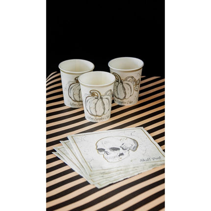 Halloween Bekers Pompoen 250ml 8st van Folat koop je bij Partywinkel