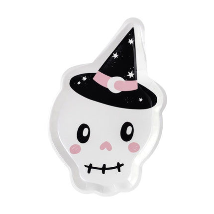 Halloween Borden Doodshoofd 27cm 6st van Partydeco koop je bij Partywinkel