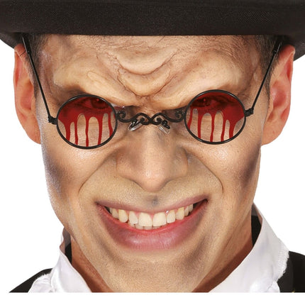 Halloween Bril Bloederige Glazen van Fiestas Guirca koop je bij Partywinkel