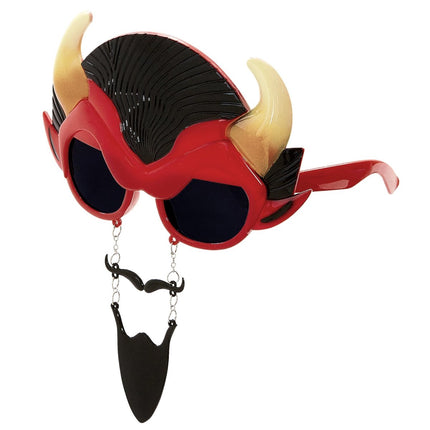 Halloween Bril Duivel Met Baard van Widmann koop je bij Partywinkel