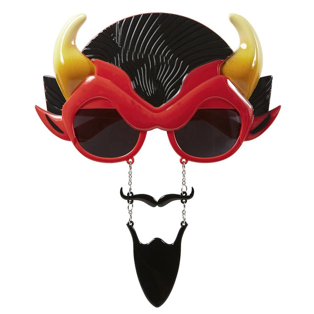 Halloween Bril Duivel Met Baard van Widmann koop je bij Partywinkel