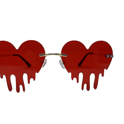 Halloween Bril Hart Met Bloeddruppels van Fiestas Guirca koop je bij Partywinkel