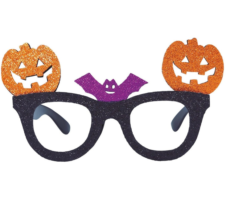 Halloween Bril Pompoen Glitter van Fiestas Guirca koop je bij Partywinkel