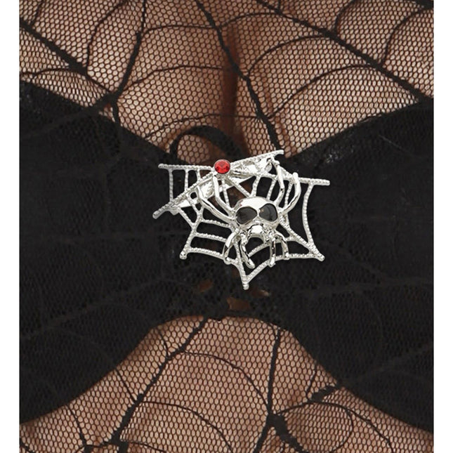 Halloween Broche Spinnenweb van Widmann koop je bij Partywinkel