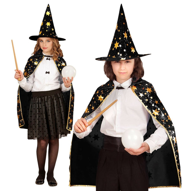 Halloween Cape Kind Met Steren van Widmann koop je bij Partywinkel