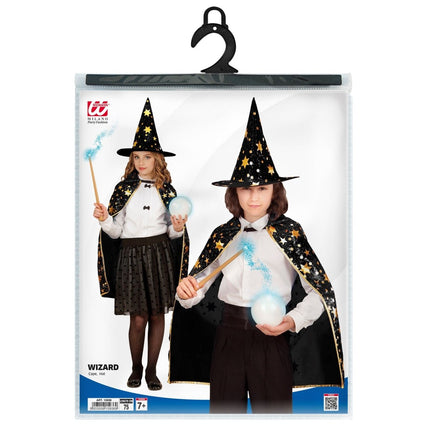 Halloween Cape Kind Met Steren van Widmann koop je bij Partywinkel