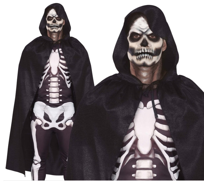 Halloween Cape Zwart 1,3m van Fiestas Guirca koop je bij Partywinkel