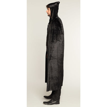 Halloween Cape Zwart 1,65m van Boland koop je bij Partywinkel