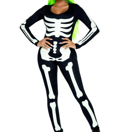 Halloween Catsuit Dames Glow In The Dark Leg Avenue van Leg Avenue koop je bij Partywinkel