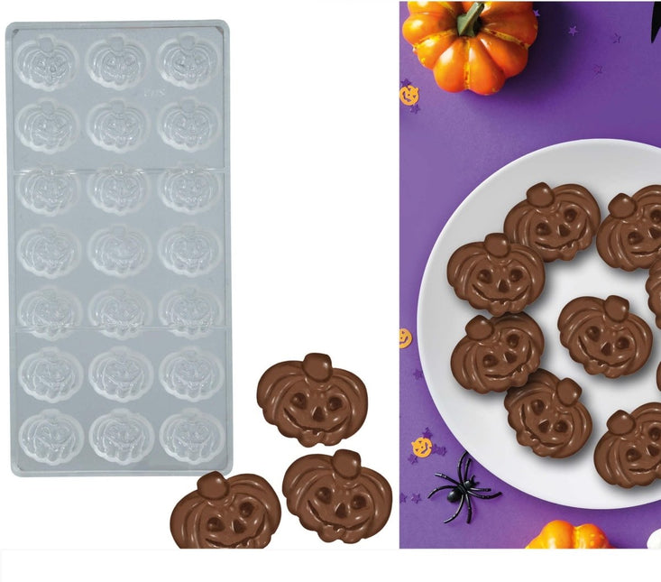 Halloween Chocolade Vorm Pompoenen 21 delig van Fiestas Guirca koop je bij Partywinkel