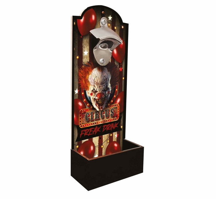 Halloween Deurbord Bier Opener Clown 30cm van Fiestas Guirca koop je bij Partywinkel