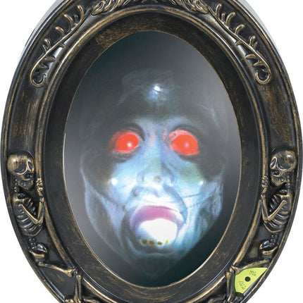 Halloween Deurbord Spiegel Met Licht En Geluid 32cm van Fiestas Guirca koop je bij Partywinkel